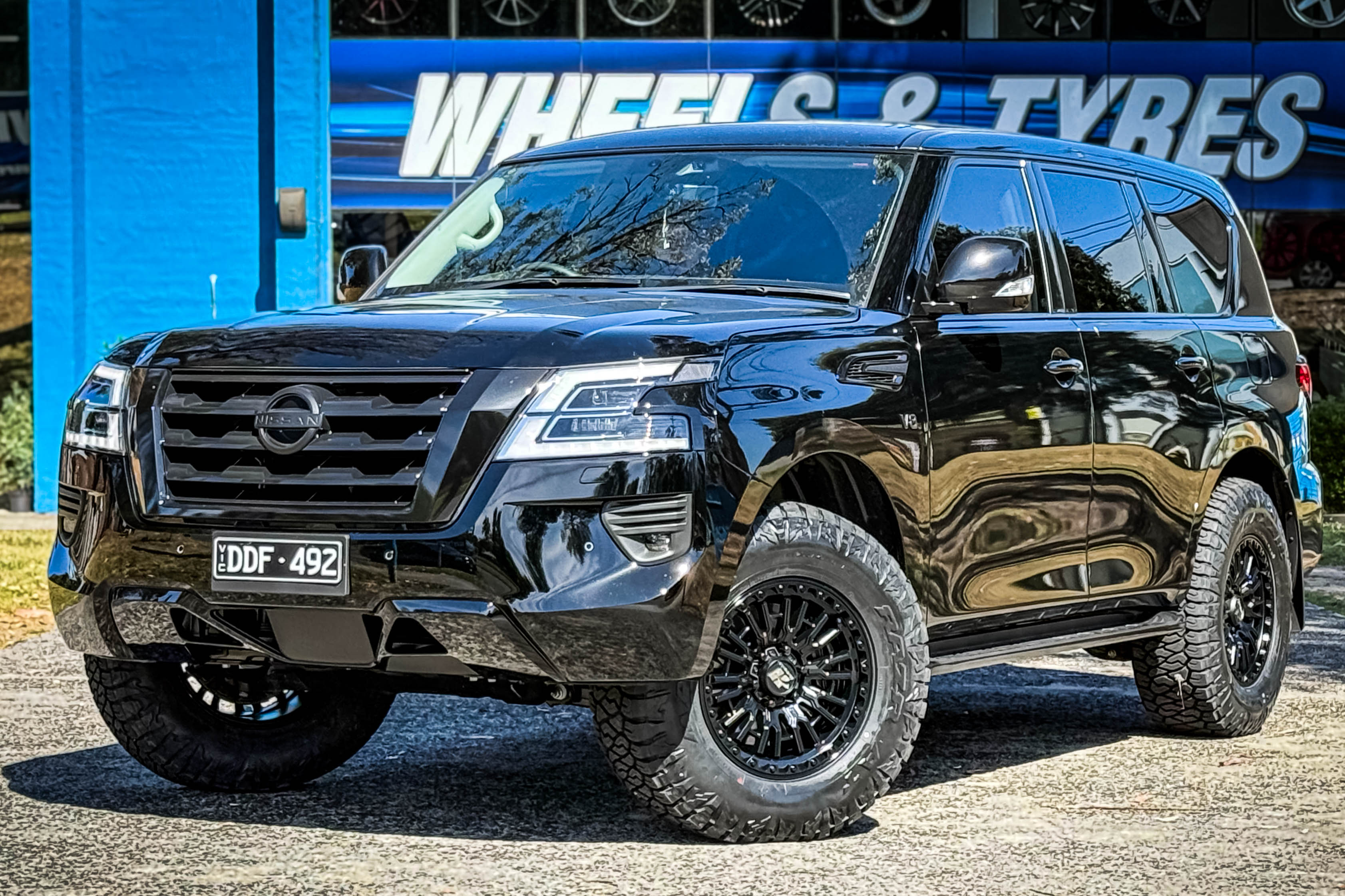 NISSAN PATROL HUSSLA SNYPER MATTE BLACK BLACK BOLTS 18 #17515