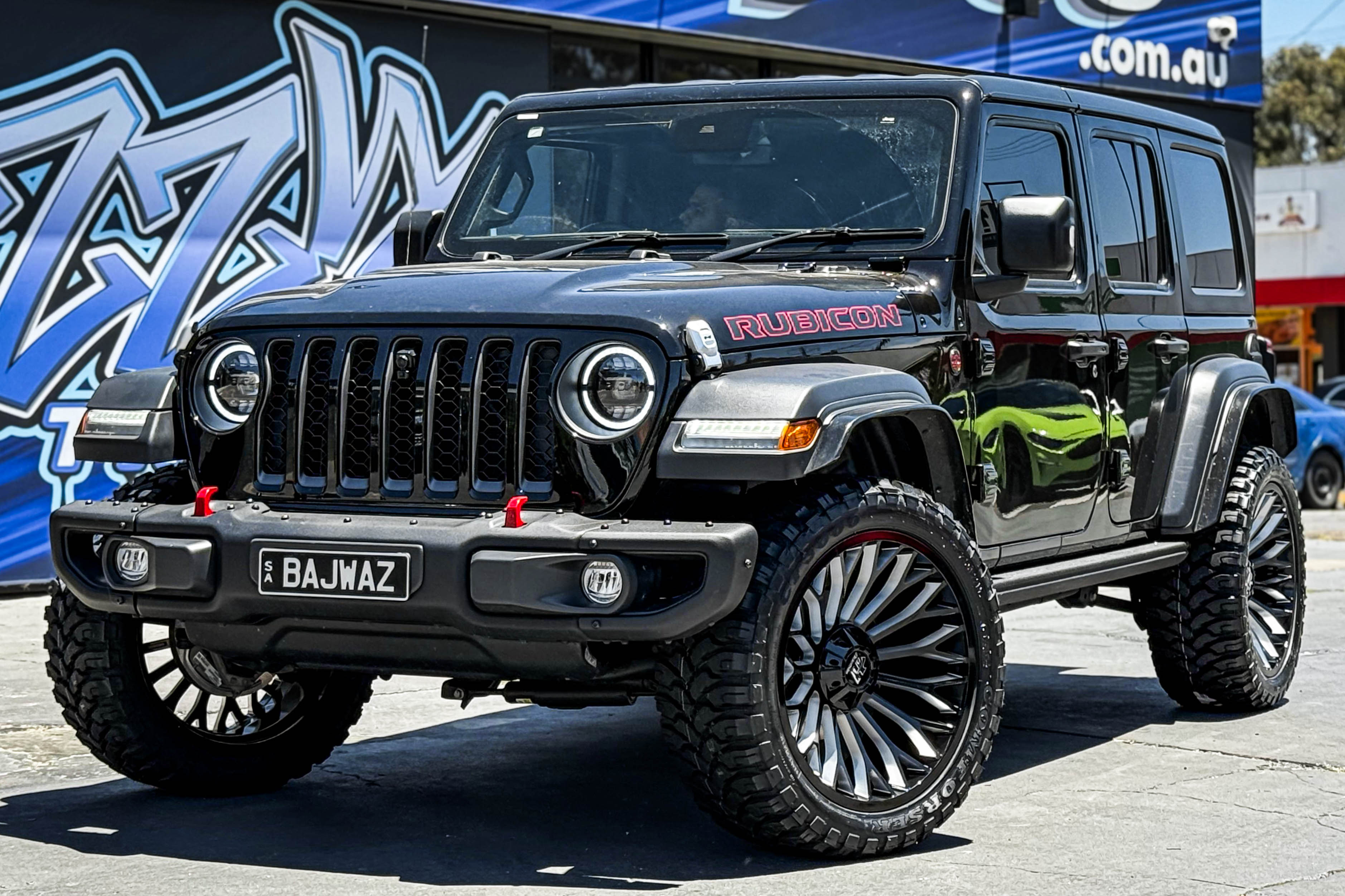 JEEP WRANGLER HUSSLA HYBRID GLOSS BLACK DIAMOND MILLED 22 #18080