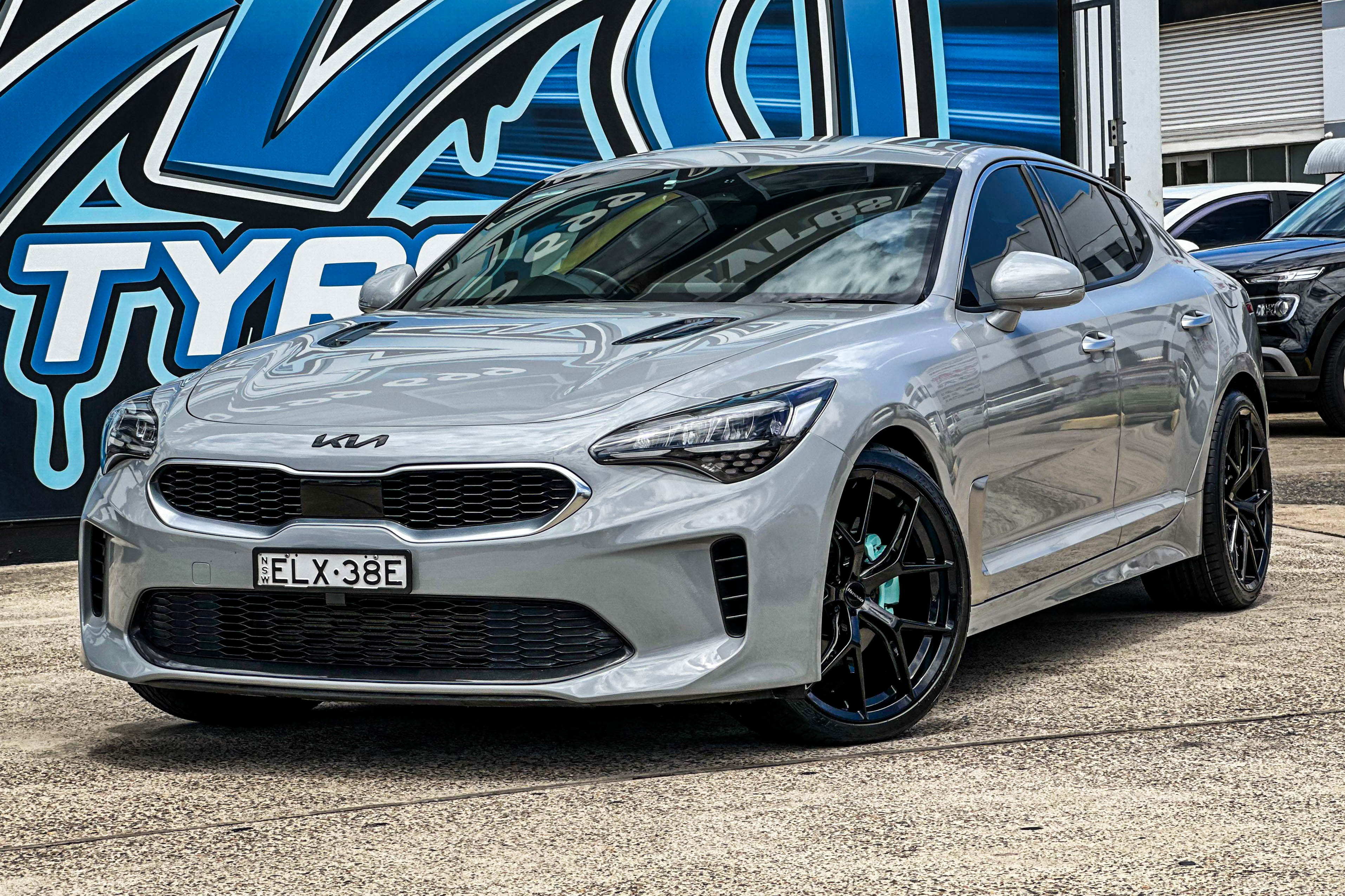 KIA STINGER HUSSLA FORGED B6 GLOSS BLACK 20 #18191