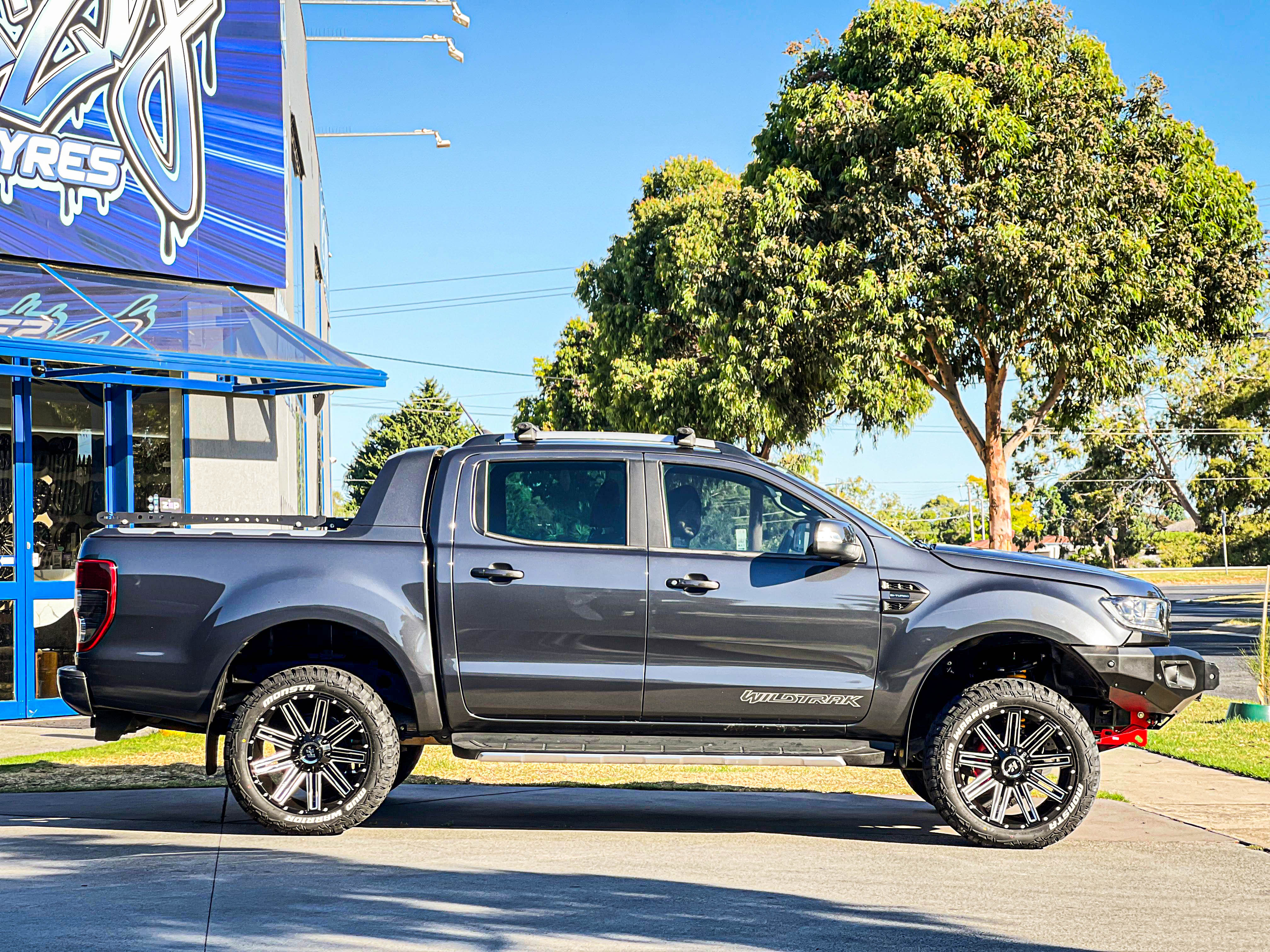 ford ranger hussla gav gloss black milled spokes wheel #18359