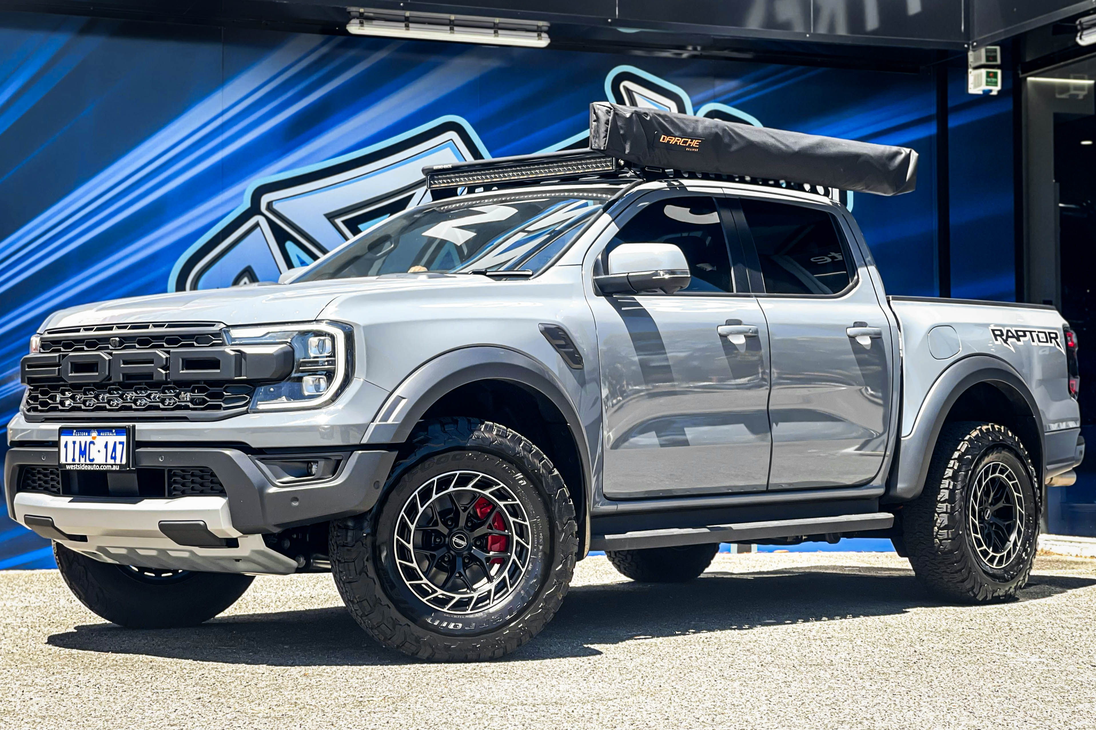 FORD RANGER RAPTOR HUSSLA GUNNER SATIN BLACK POLISHED LIP 17 #18408