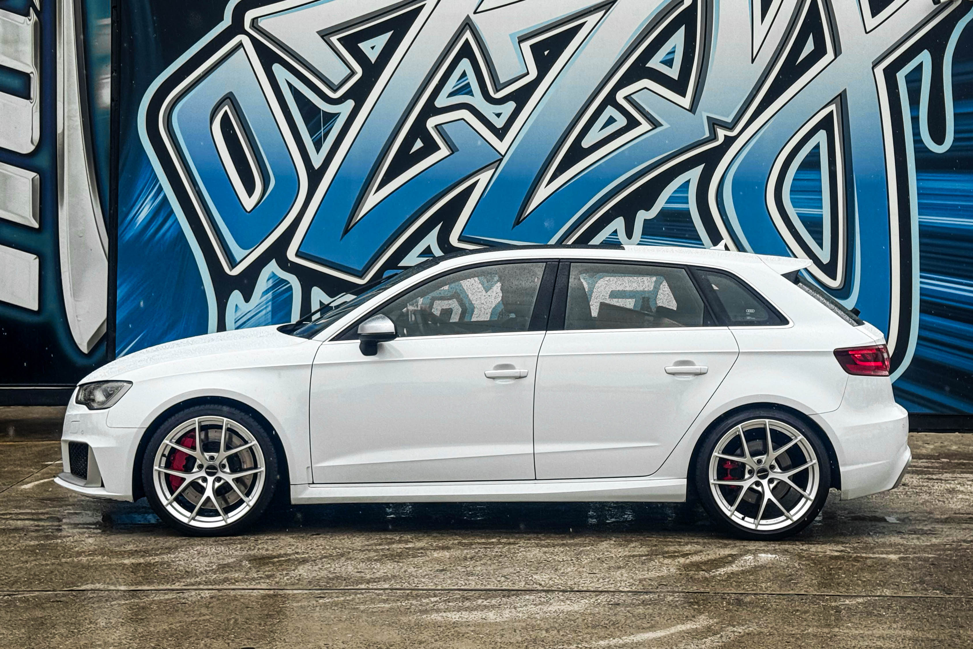 audi rs3 hussla forged b5 diamond silver wheel #18620