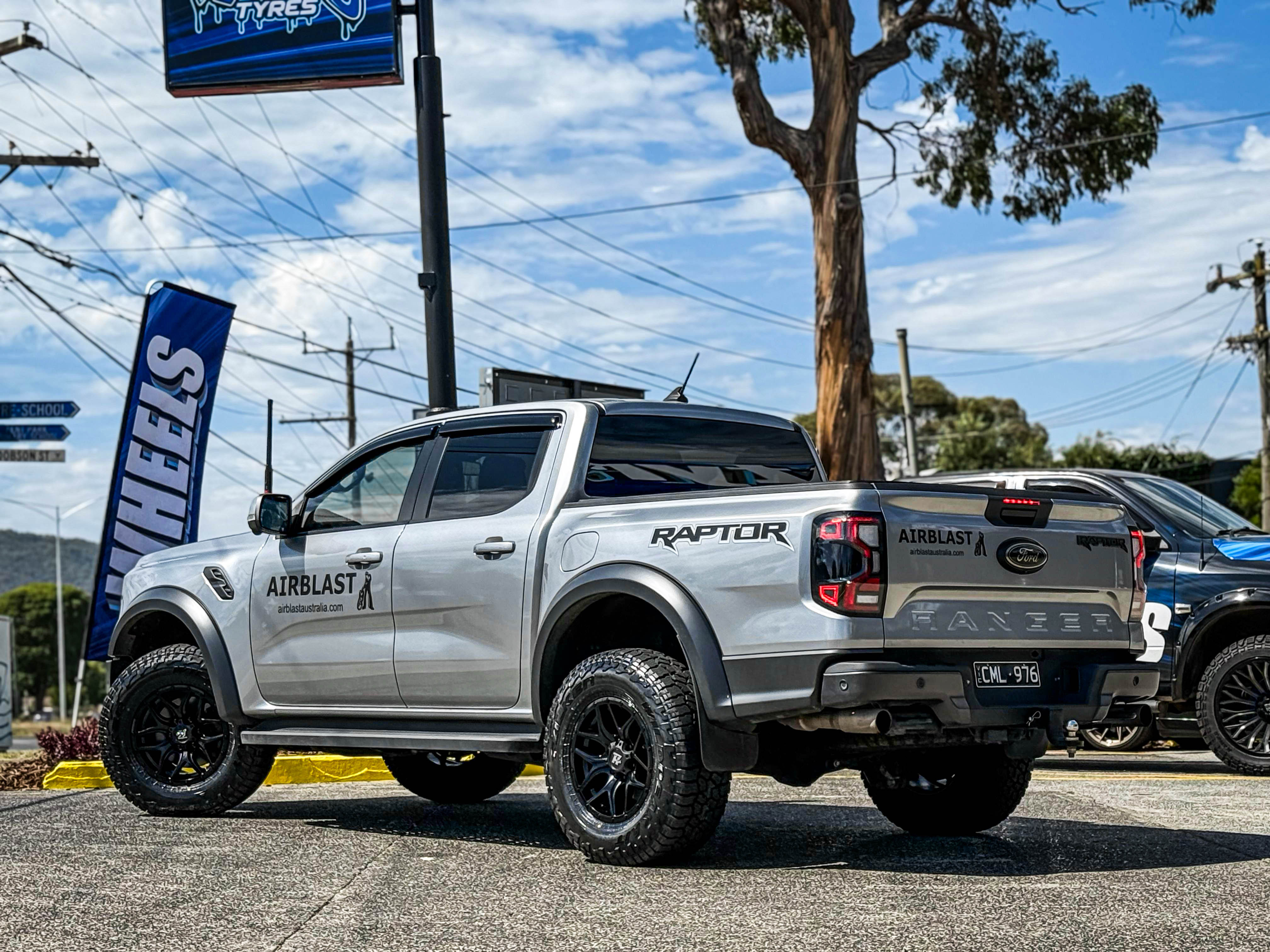 ford ranger raptor hussla beretta matte black wheel #18908
