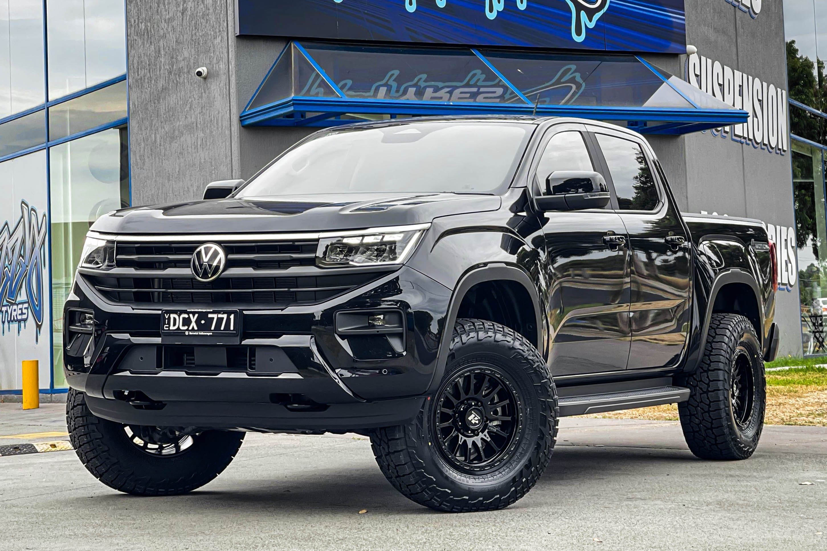 volkswagen amarok hussla rugged race gloss black wheel #18938