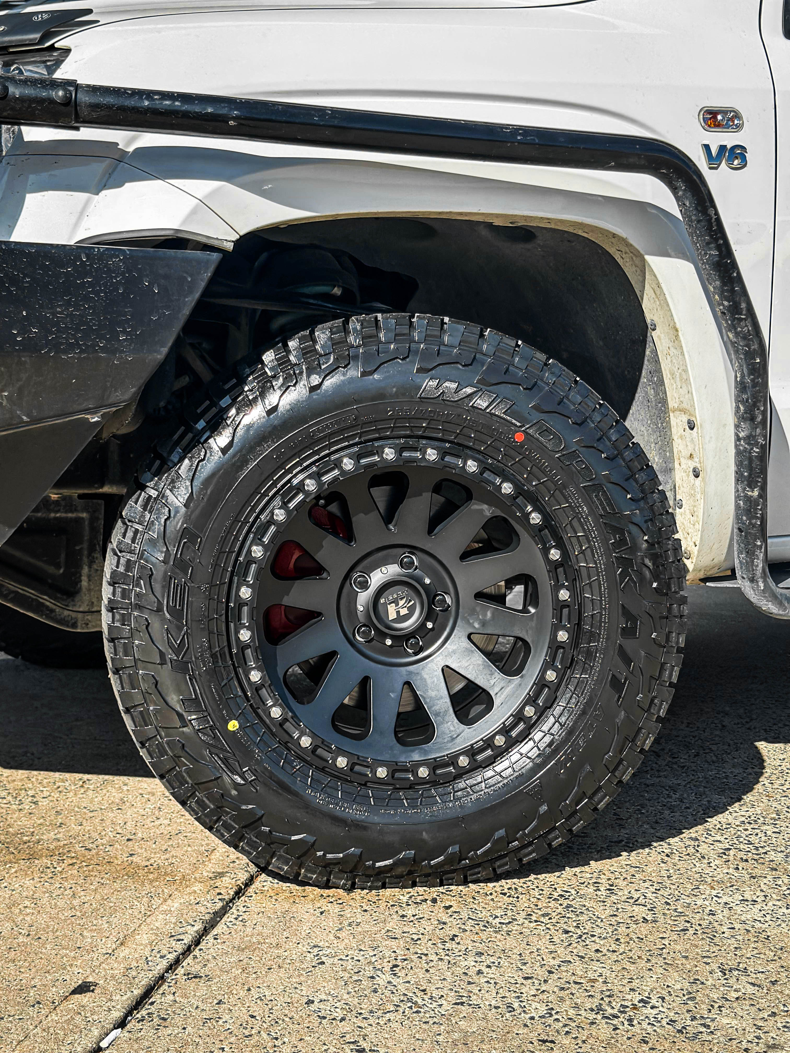 Homark Rims volkswagen amarok hussla hardrock matte black chrome bolts wheel #19147