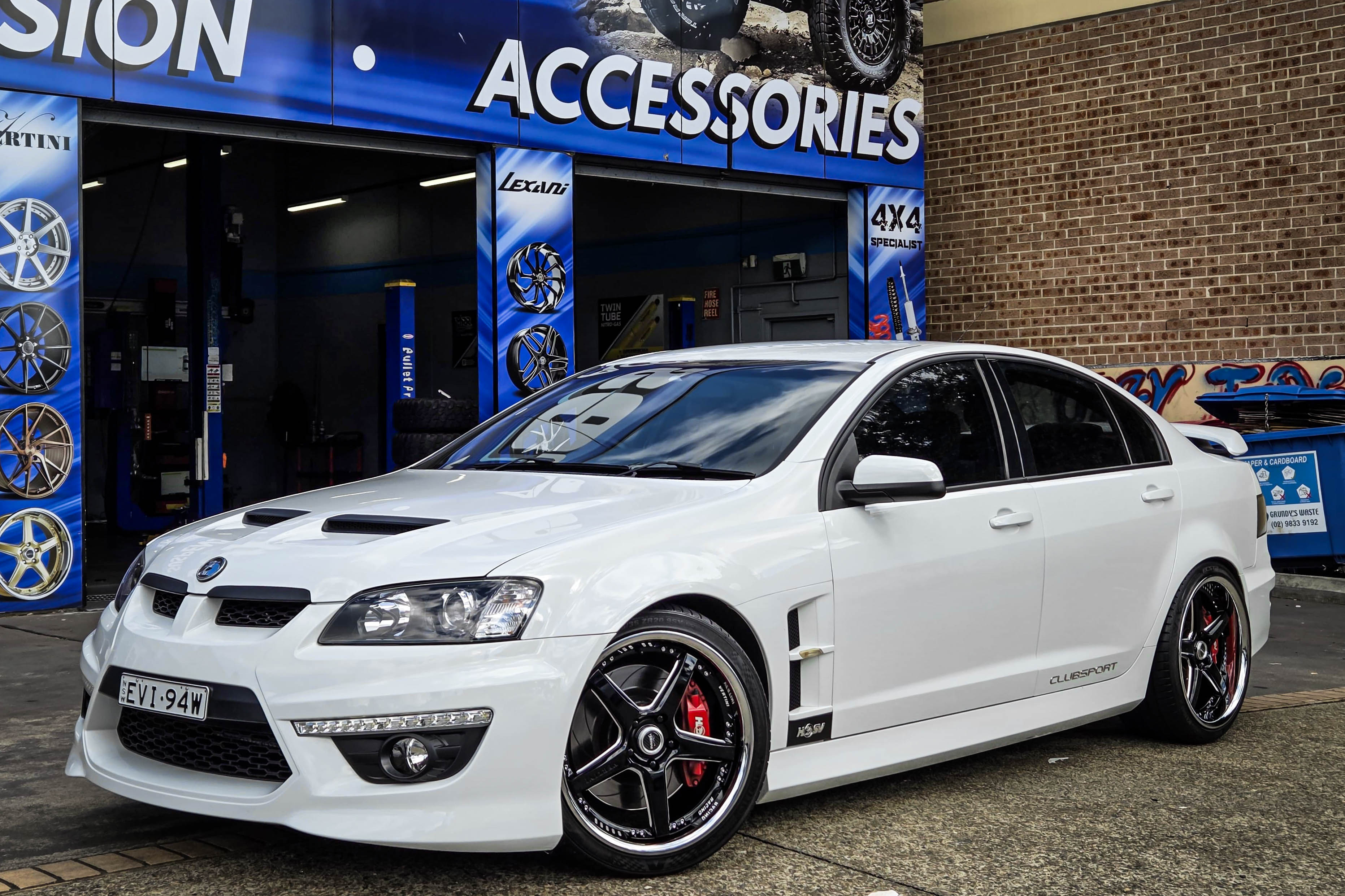 HOLDEN HSV CLUBSPORT VERTINI DRIFT GLOSS BLACK CHROME LIP Wheel #19516