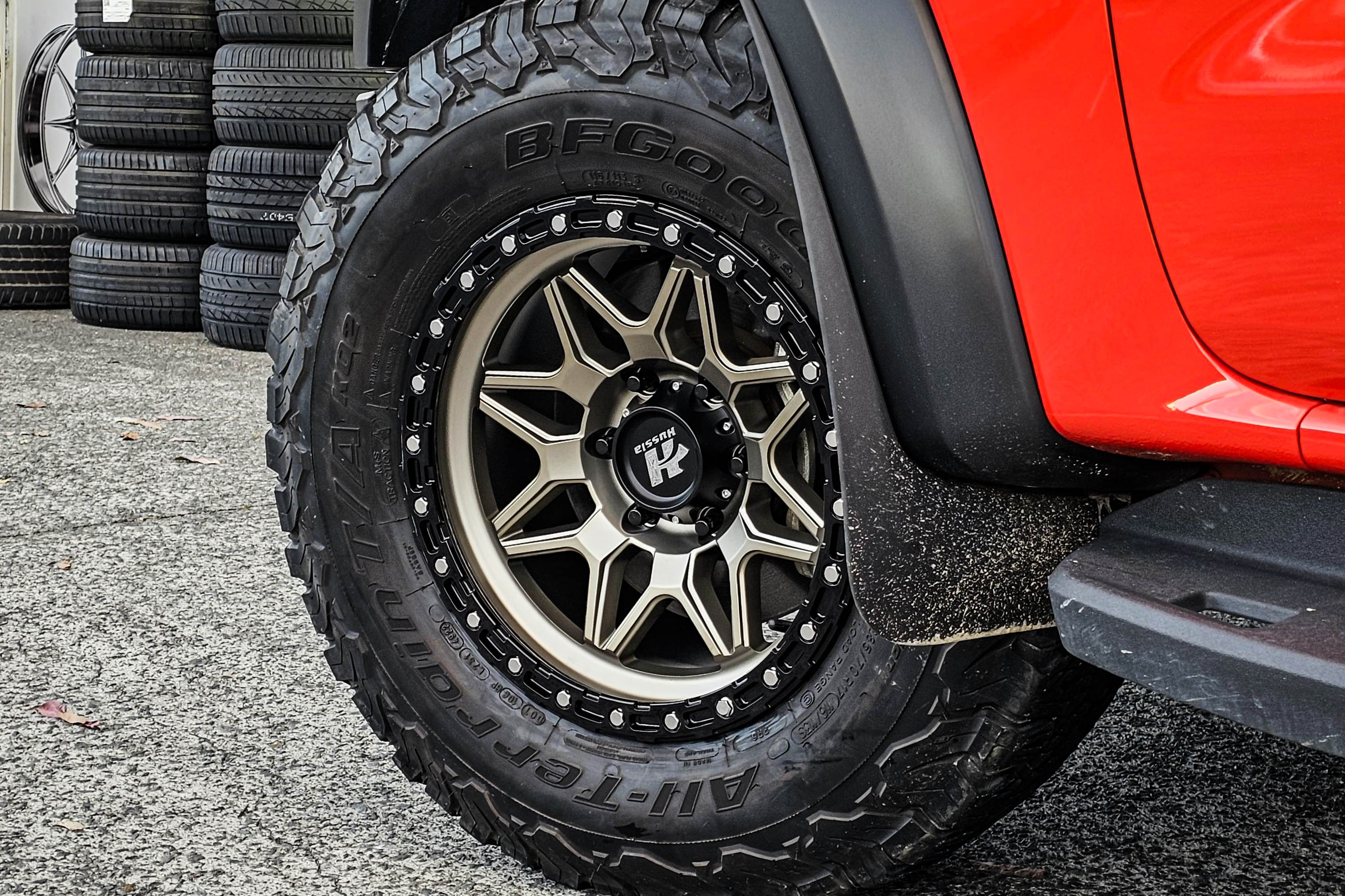 ford ranger raptor hussla cadet matte bronze black lip wheel #19678