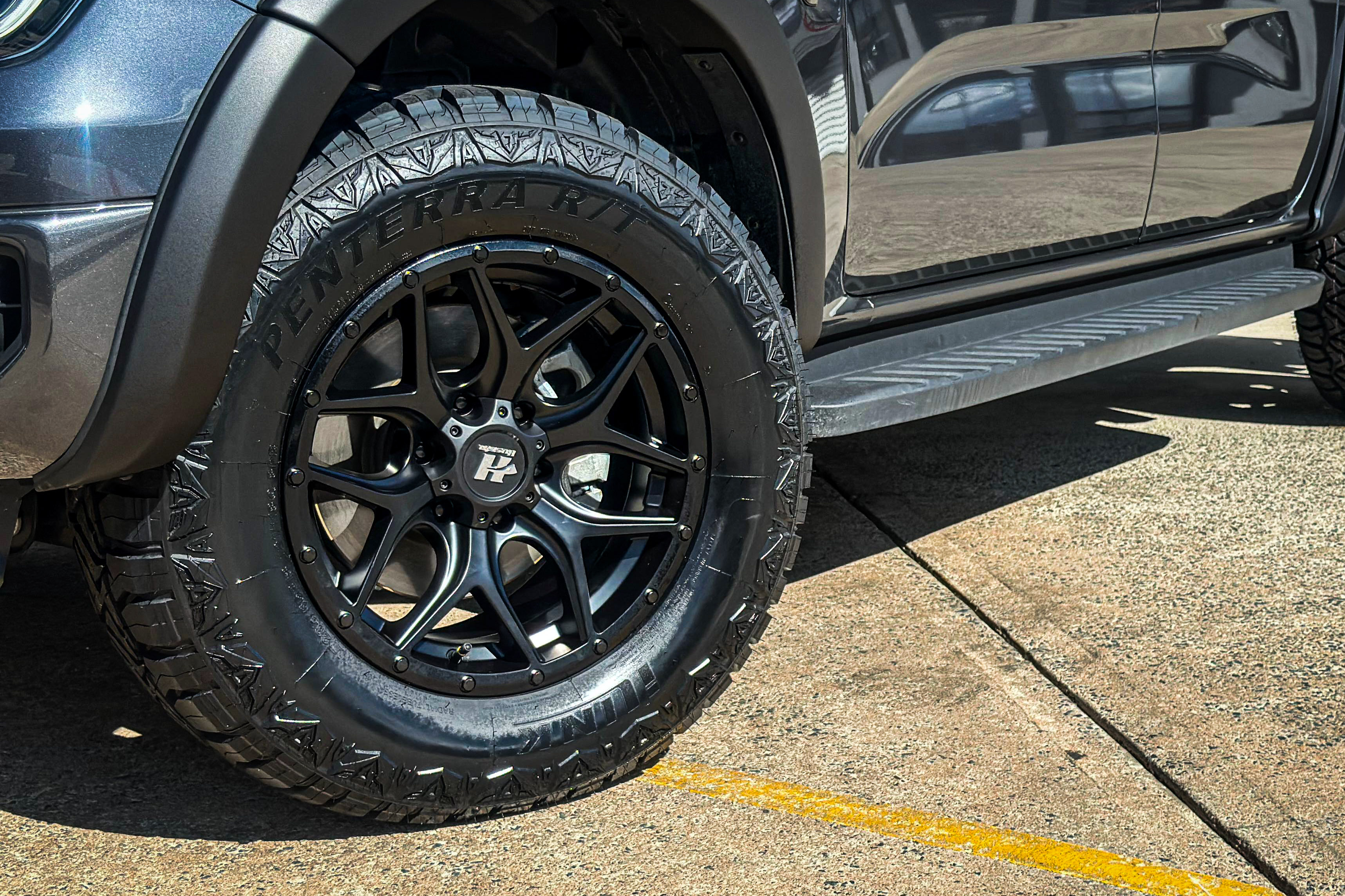 ford ranger hussla beretta matte black wheel #20069