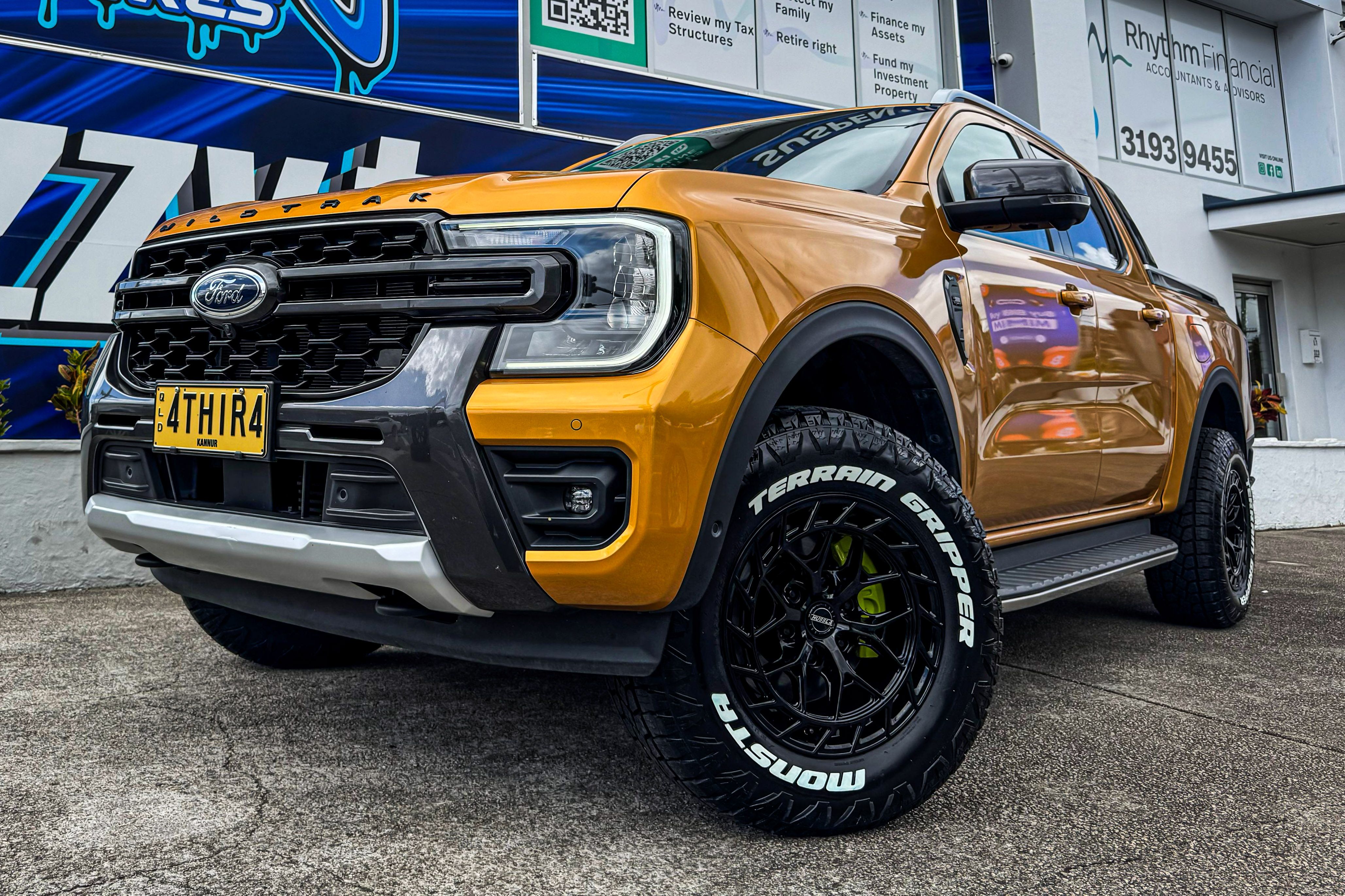 ford ranger next gen hussla gunner full gloss black wheel #20228