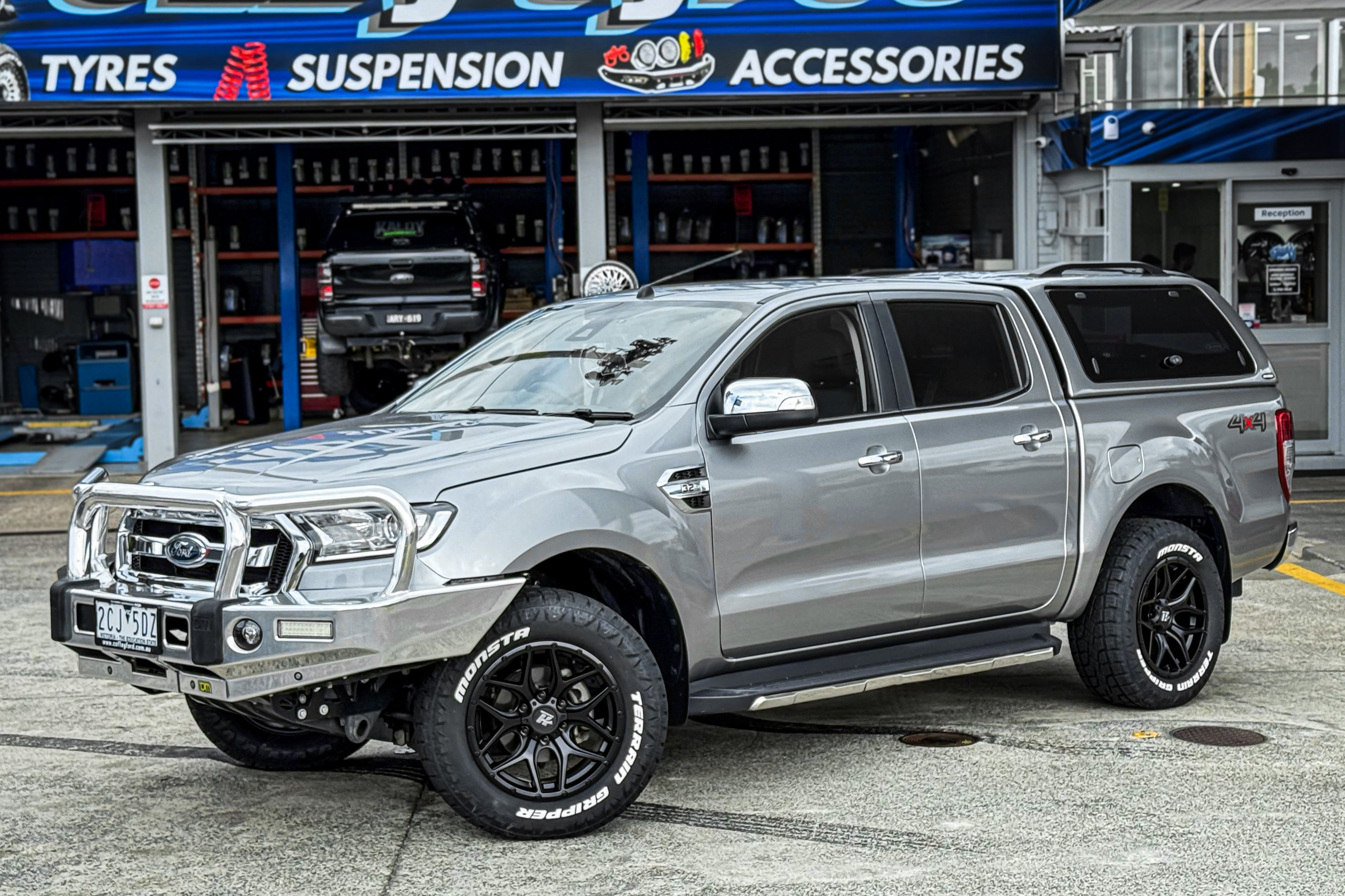 ford ranger hussla beretta matte black wheel #20736