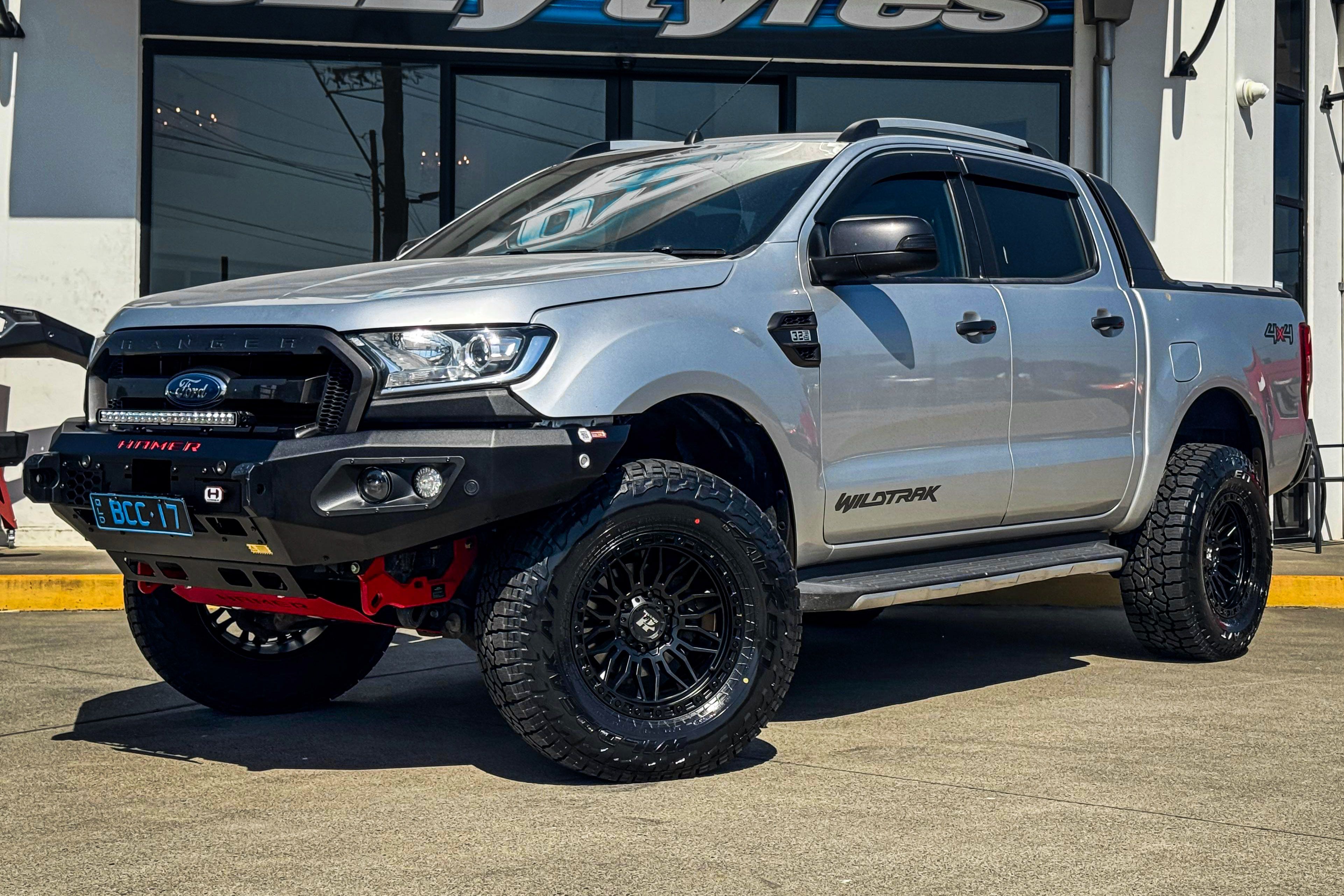 ford ranger hussla bully satin black wheel #20756
