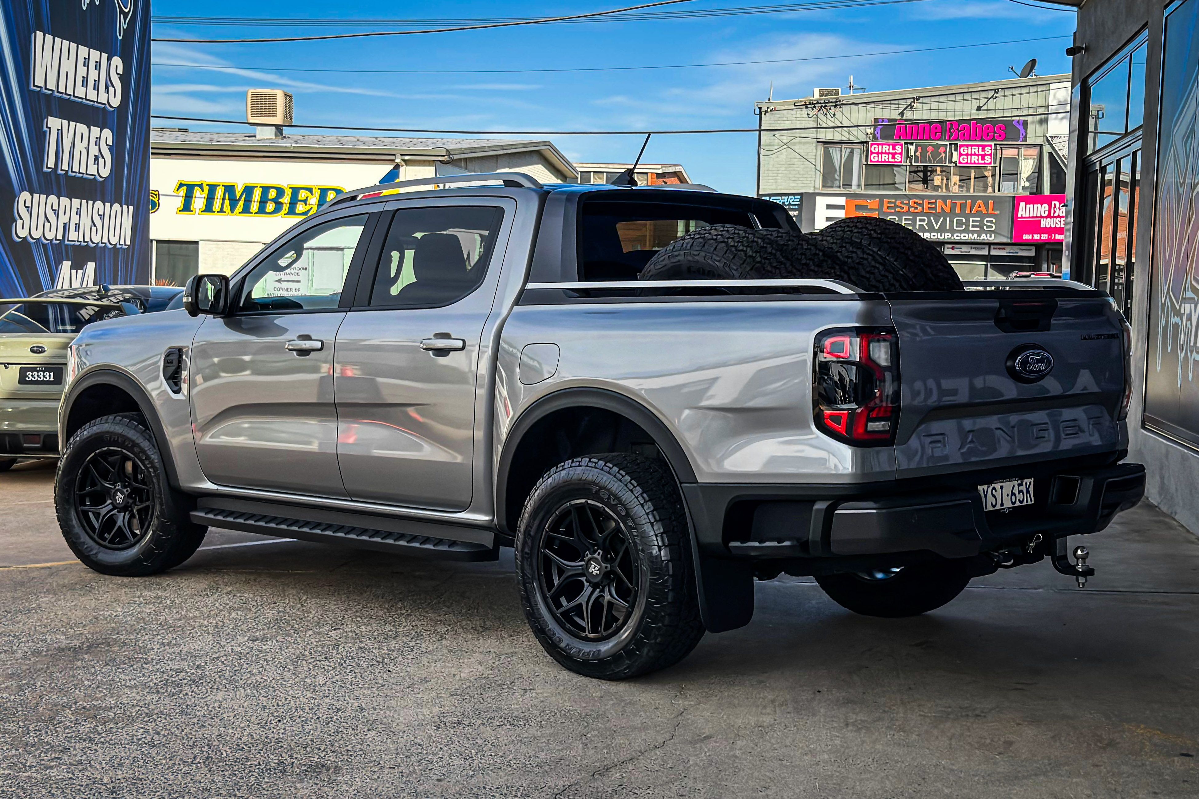 ford ranger hussla beretta matte black wheel #20847