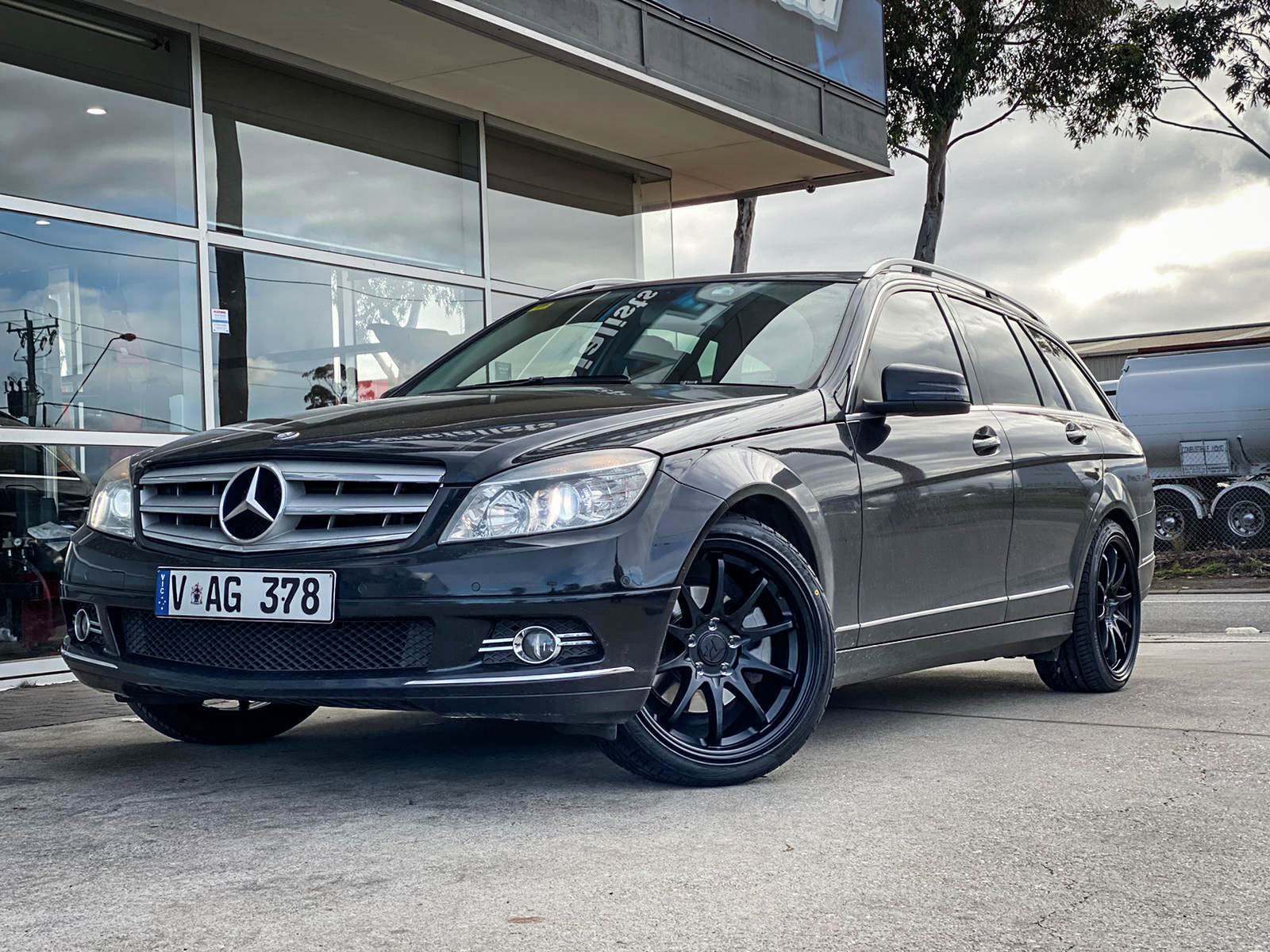 MERCEDES-BENZ C-CLASS HUSSLA JDM MATTE BLACK #2543