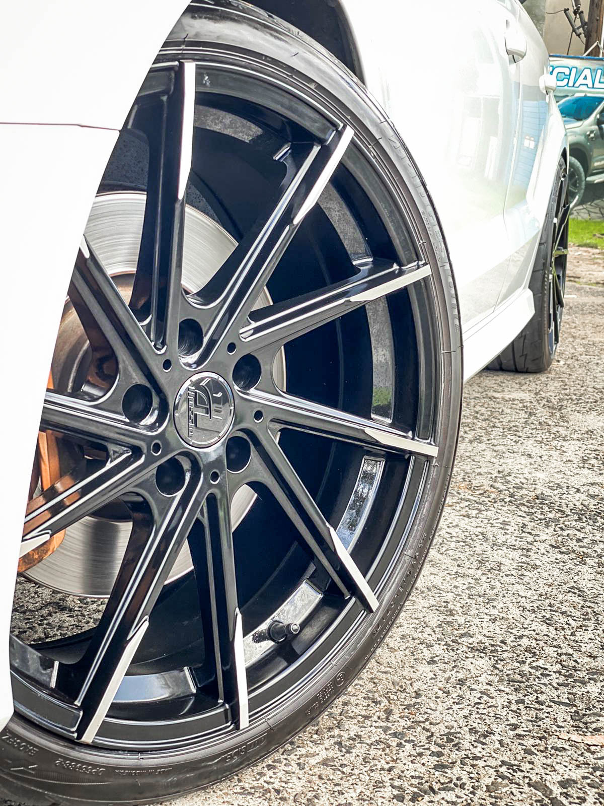 Audi s3 hussla alz gloss black machined tips #2706