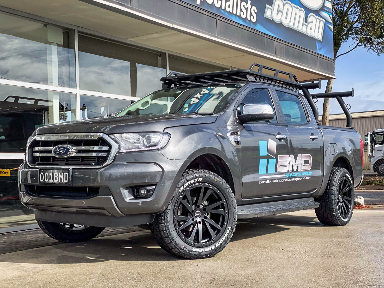 FORD RANGER HUSSLA SS2 MATTE BLACK BLACK BOLTS #2826