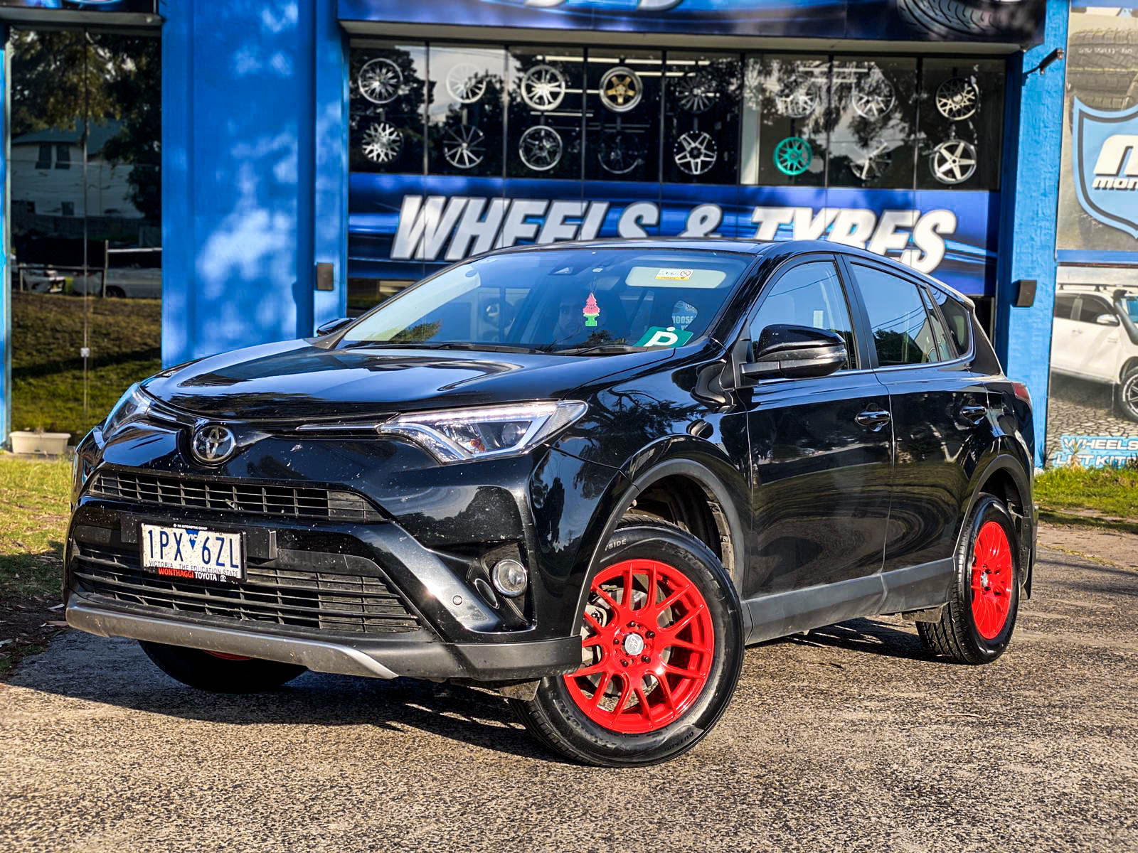 toyota rav4 hussla 030 red wheel #3149