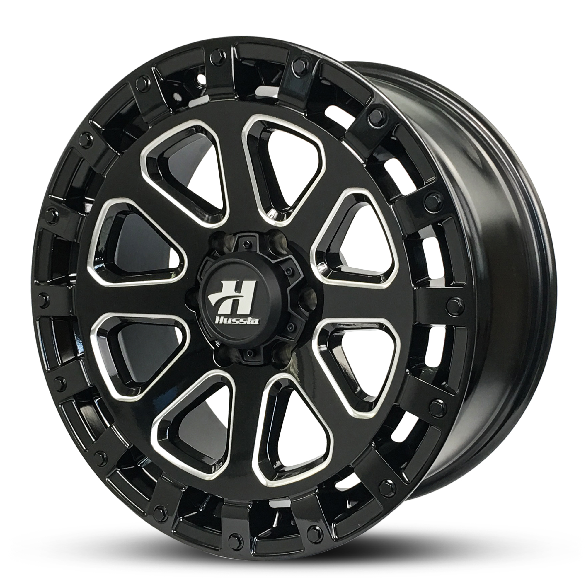 TAKE OVER GLOSS BLACK MILLED SPOKES BLACK BOLTS view 1