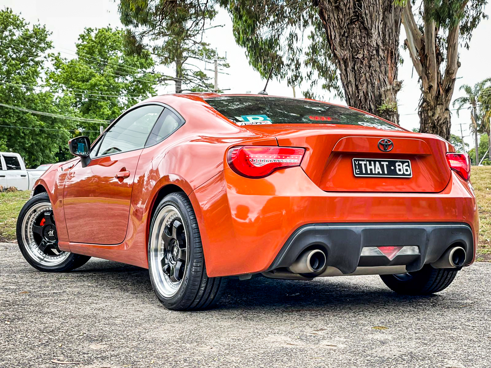 TOYOTA 86 HUSSLA ZEN GLOSS BLACK CHROME RIVETS MACHINED LIP