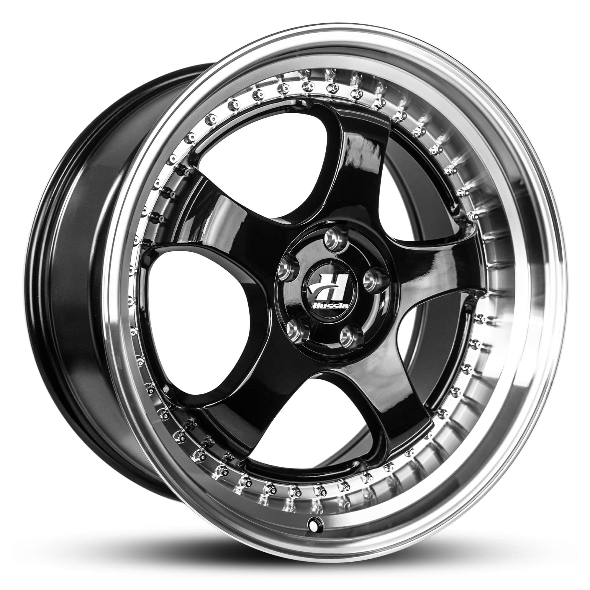 ZEN GLOSS BLACK CHROME RIVETS MACHINED LIP view 1