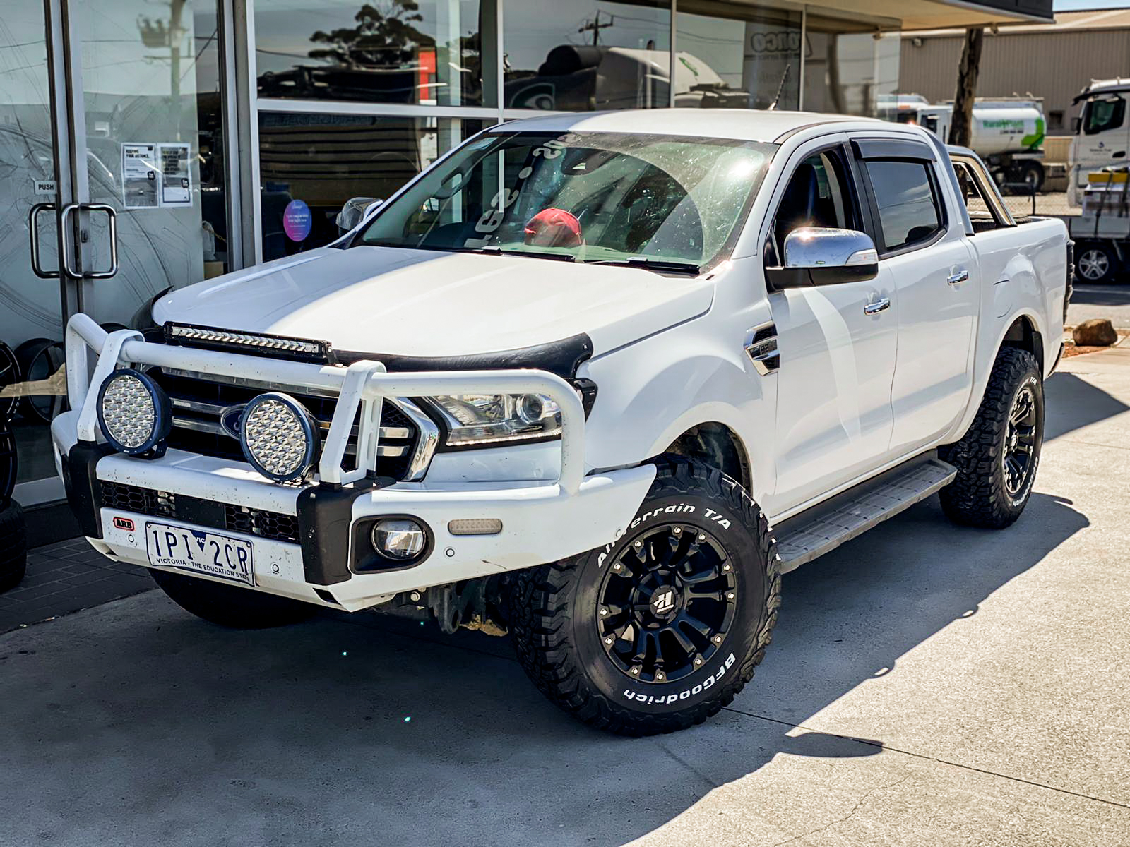 ford ranger hussla ambush matte black wheel #5815