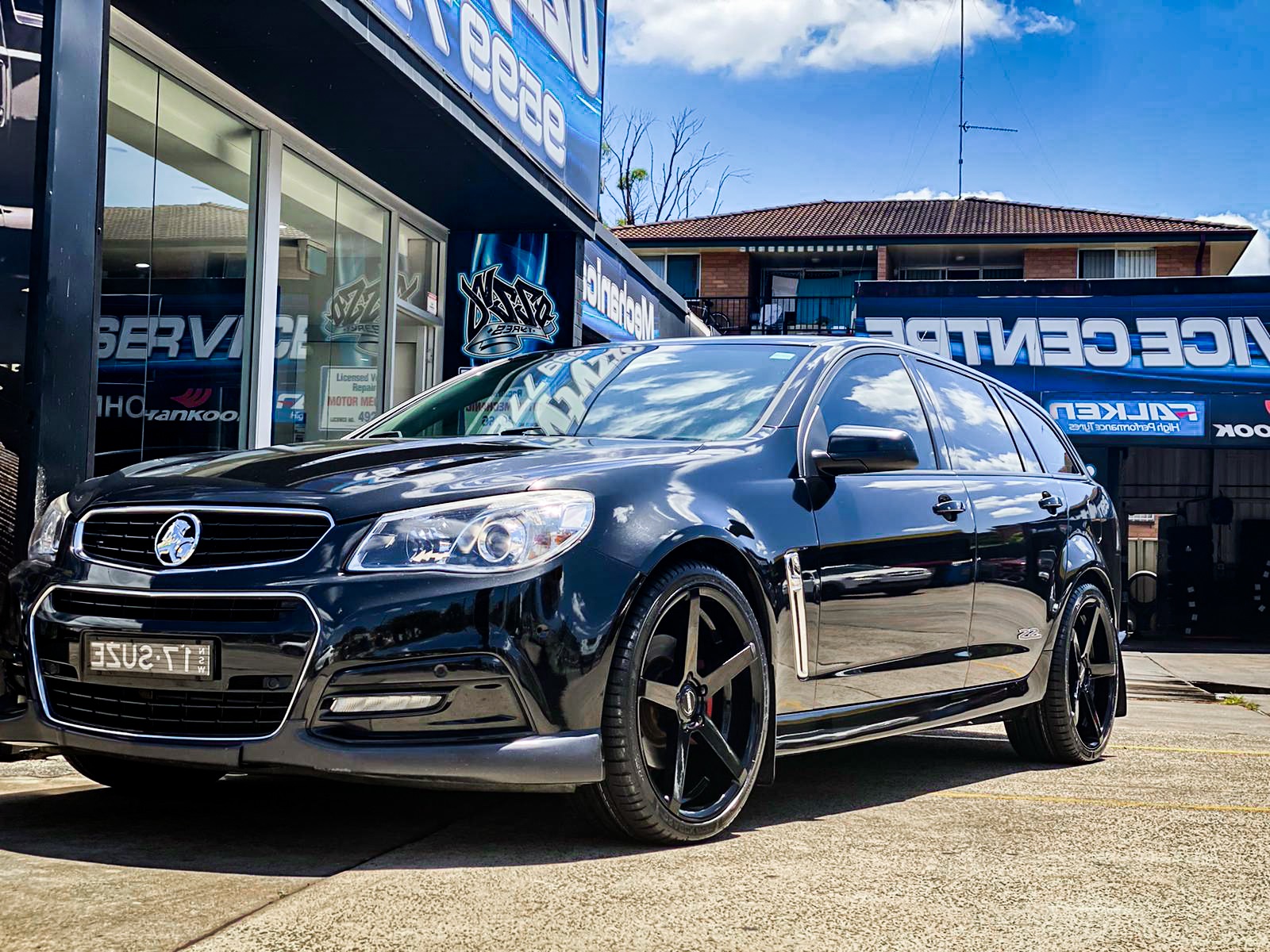 holden commodore hussla zane gloss black wheel #5895