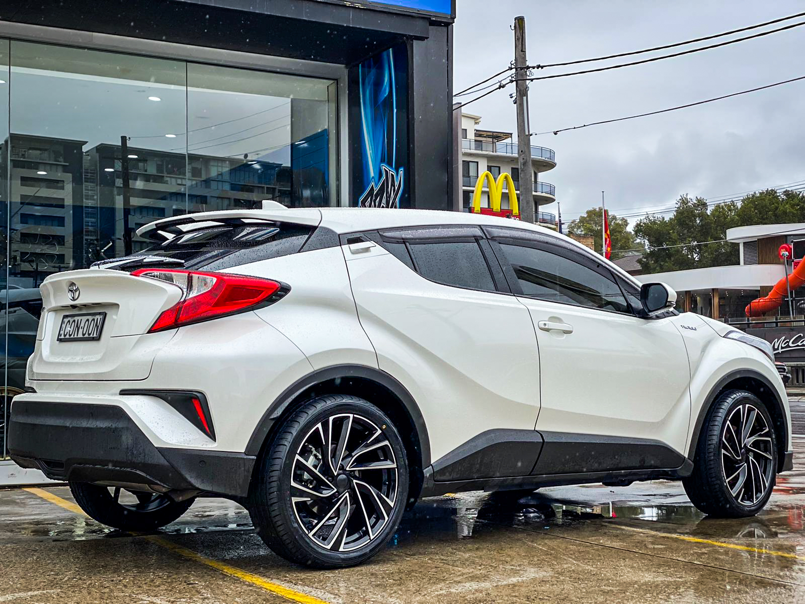 TOYOTA C-HR EURO SPEC REPLICA TURBINE 827 BLACK MACHINED FACE Wheel #6093