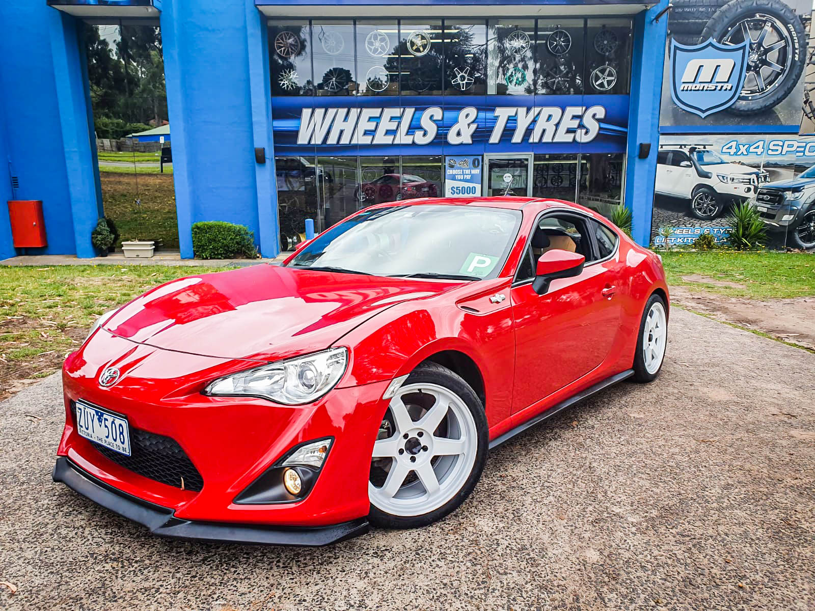 Stock 86 Rims Red Toyota 86 With White Wheels