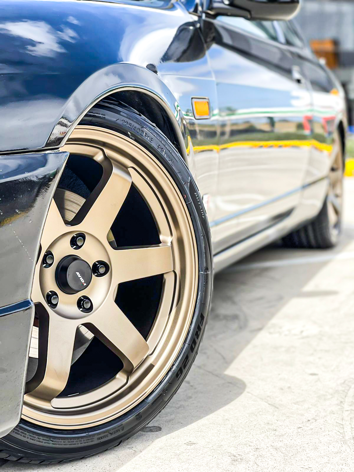 nissan skyline avid av-06 matte bronze wheel #6270