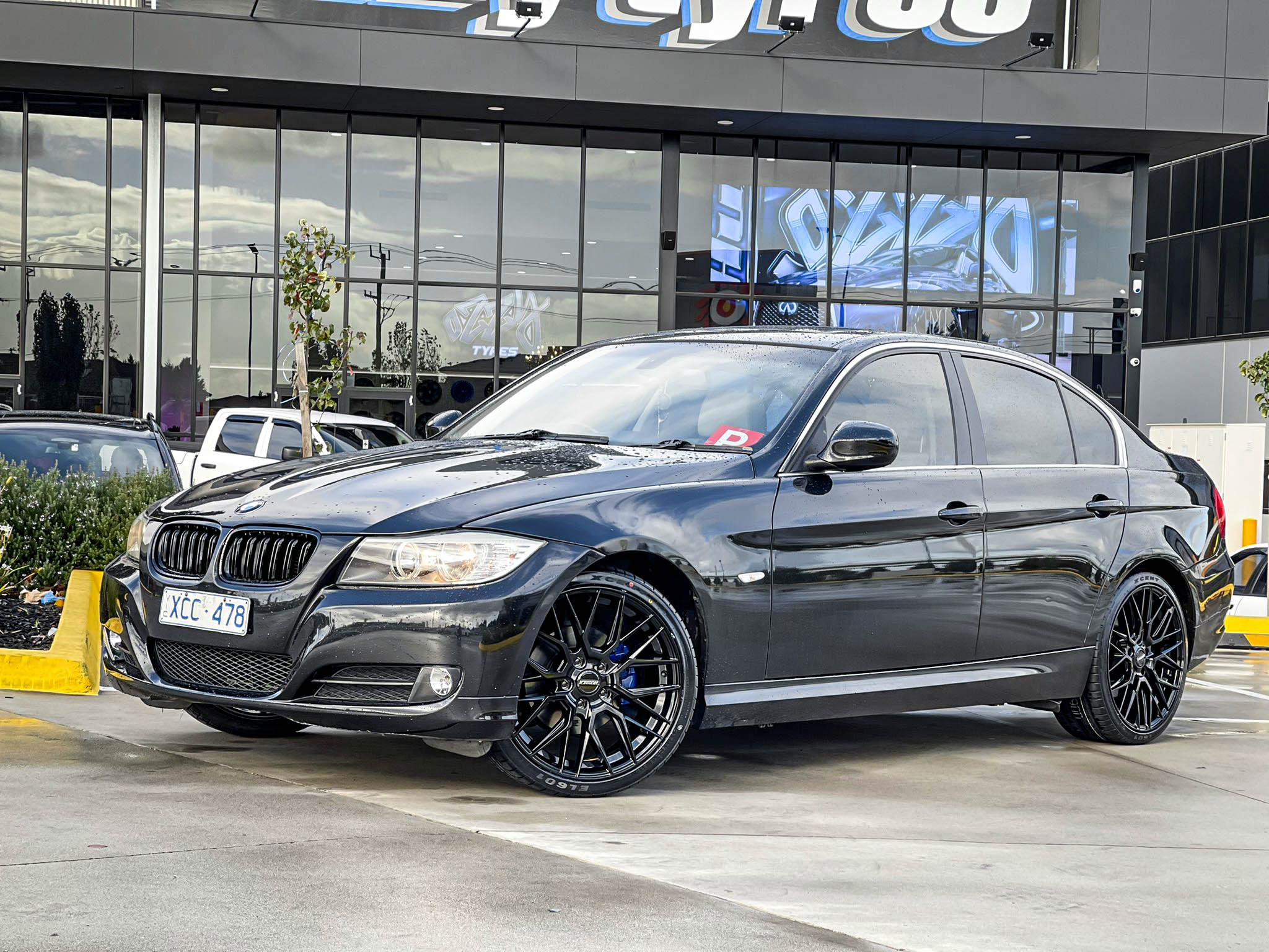 BMW 3 SERIES HUSSLA LIT GLOSS BLACK Wheel #7077 BMW 3 SERIES HUSSLA LIT GLOSS BLACK Wheel #7077