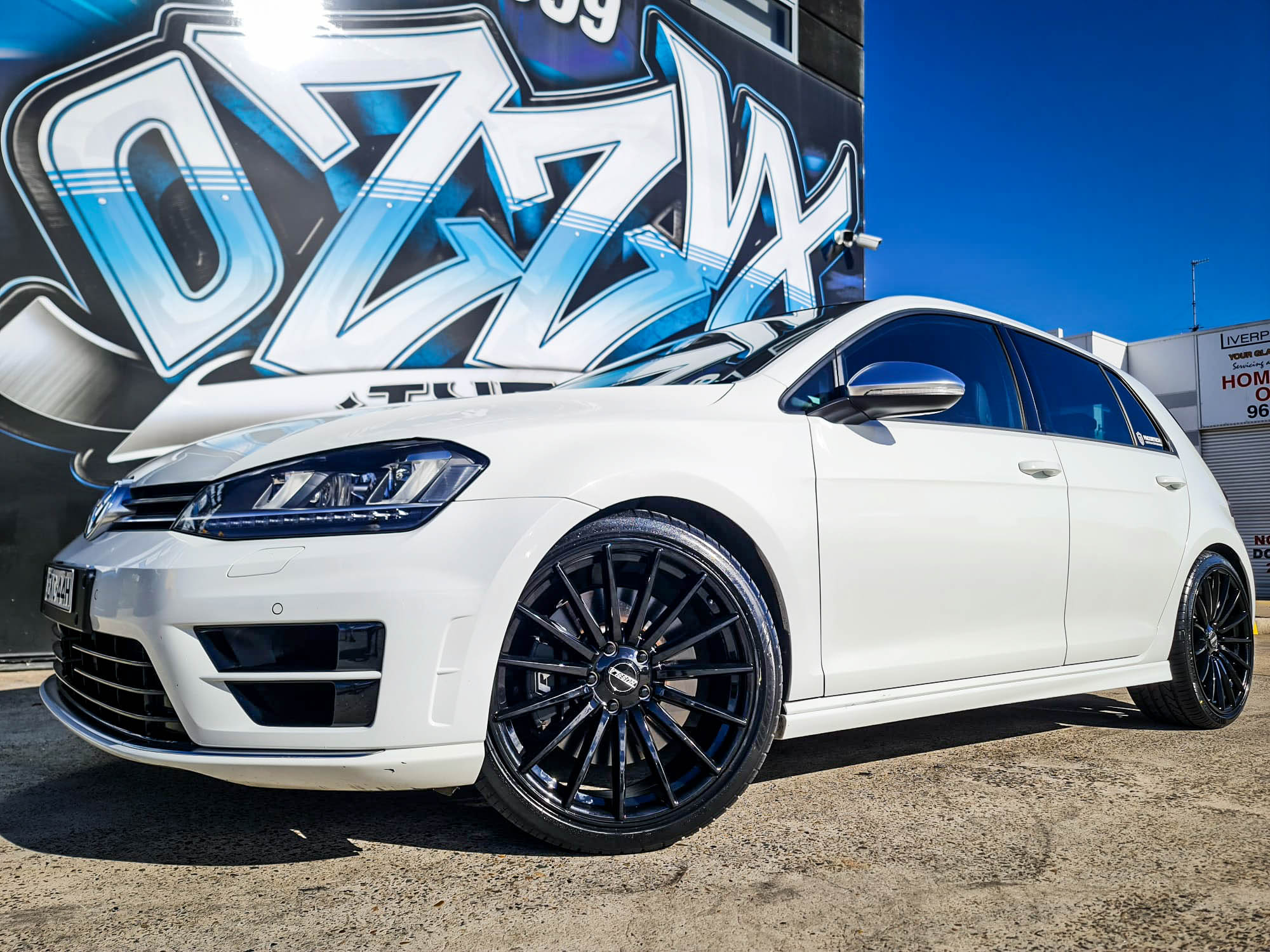 VOLKSWAGEN GOLF R HUSSLA BERLIN GLOSS BLACK Wheel #7179 VOLKSWAGEN GOLF R HUSSLA BERLIN GLOSS BLACK Wheel #7179