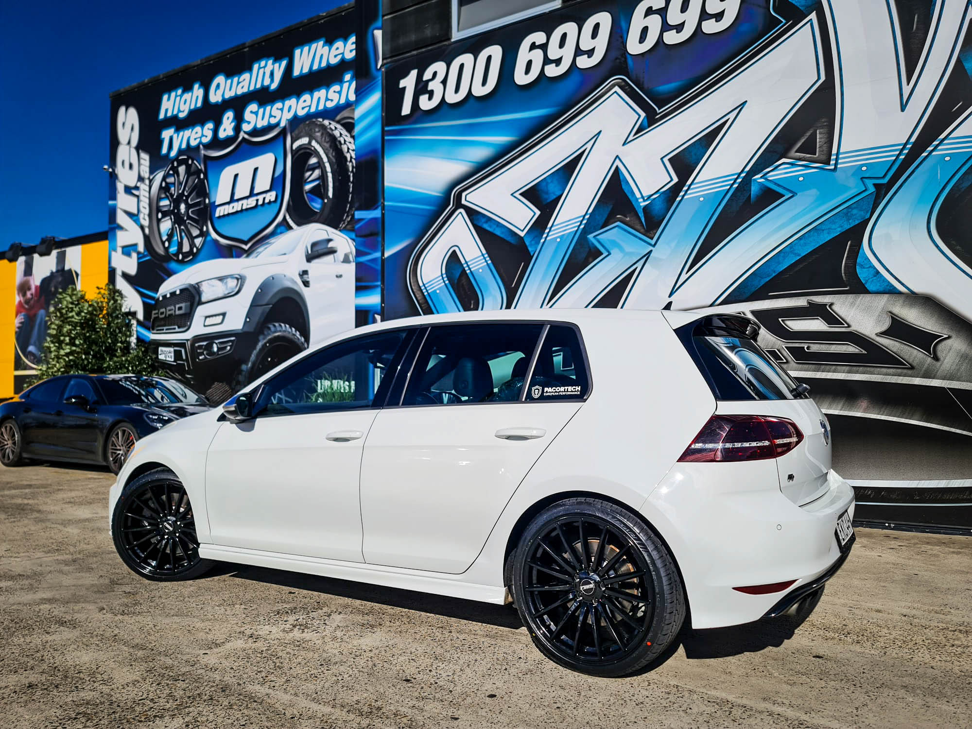 VOLKSWAGEN GOLF R HUSSLA BERLIN GLOSS BLACK Wheel #7179 VOLKSWAGEN GOLF R HUSSLA BERLIN GLOSS BLACK Wheel #7179