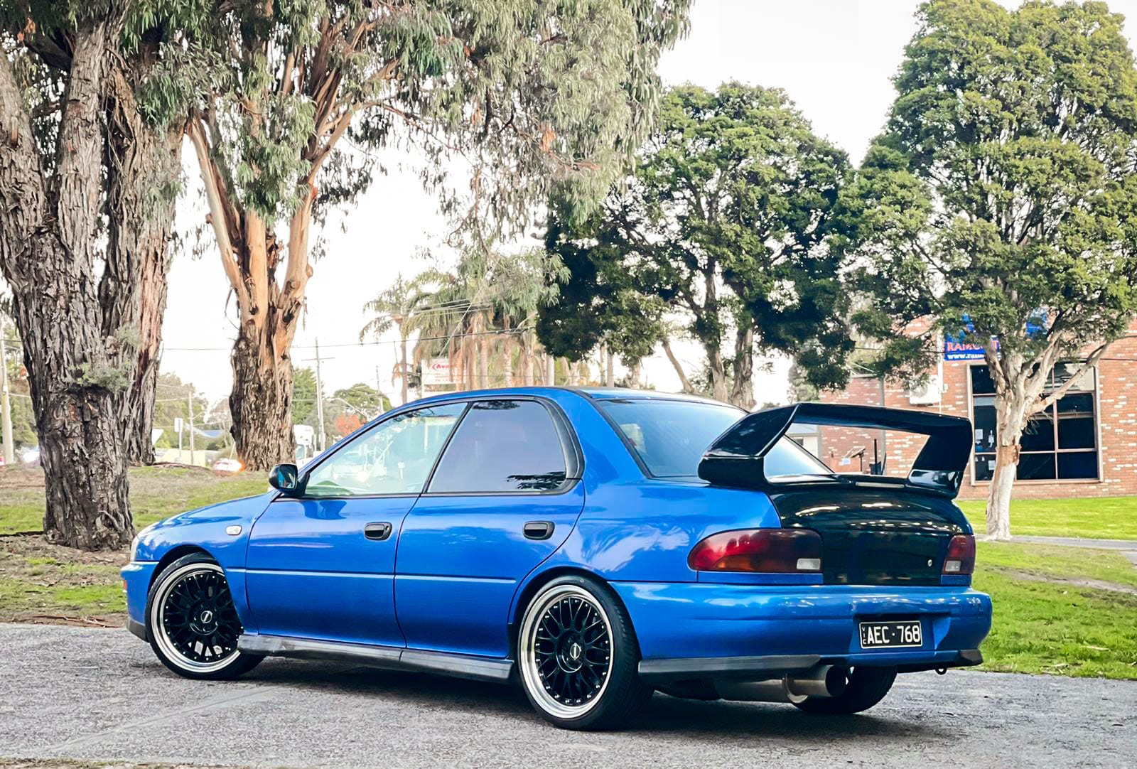 subaru impreza wrx hussla 021 gloss black machined lip wheel #7415