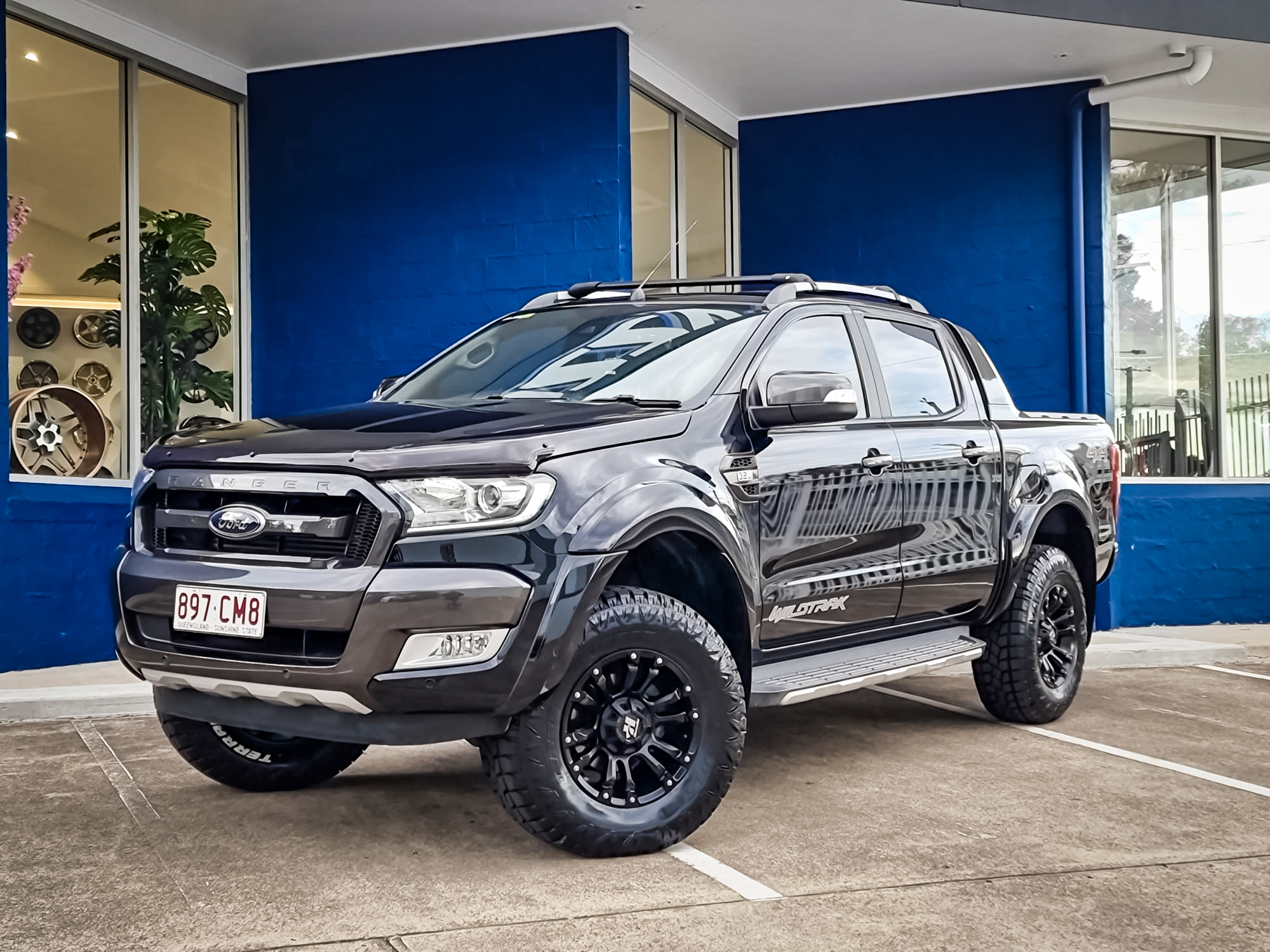 FORD RANGER HUSSLA AMBUSH MATTE BLACK Wheel #9041