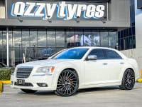 chrysler 300c lexani wraith gloss black milled edges wheel #9134