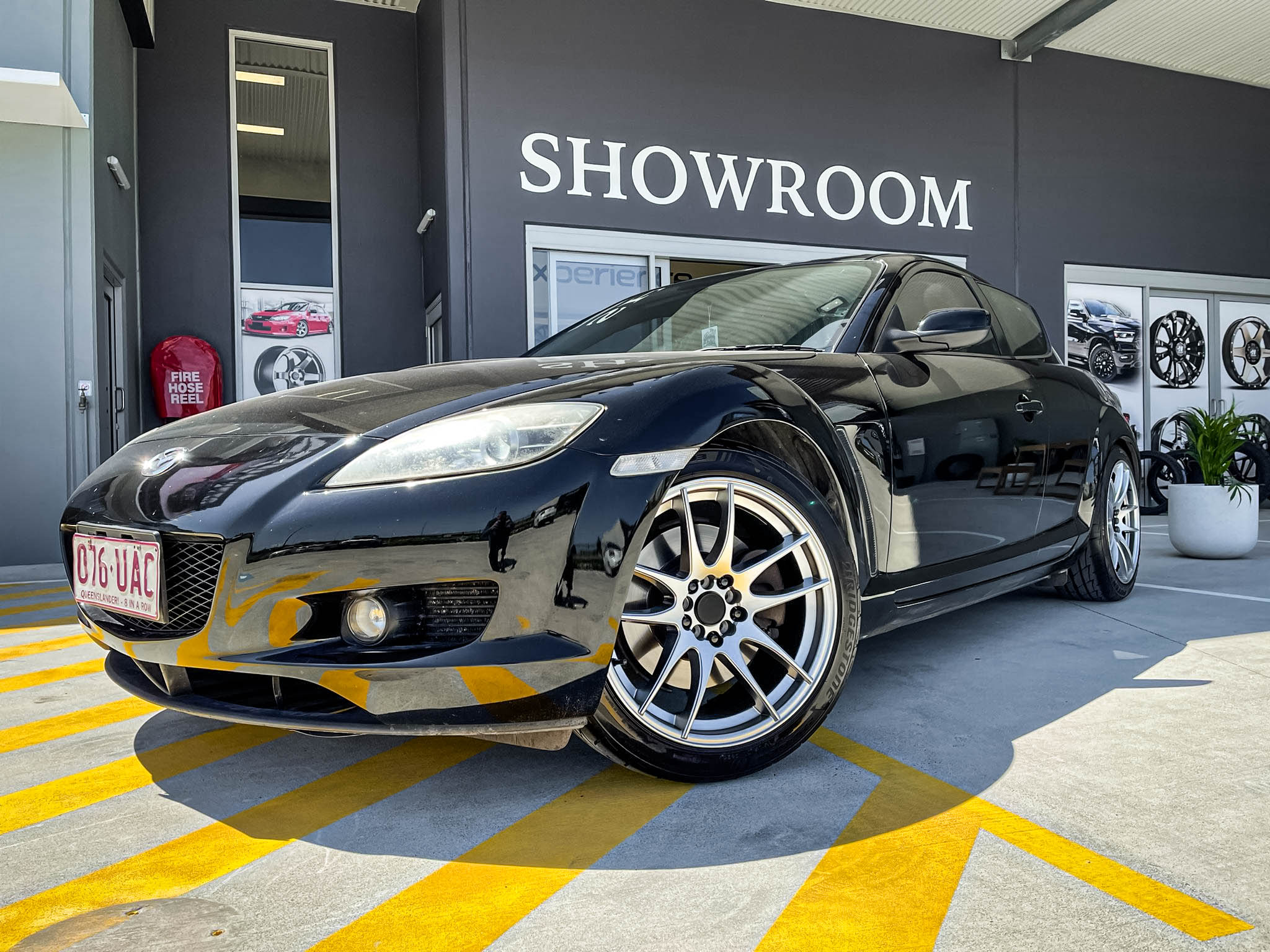 mazda rx-8 avid av-32 hyper black wheel #9676