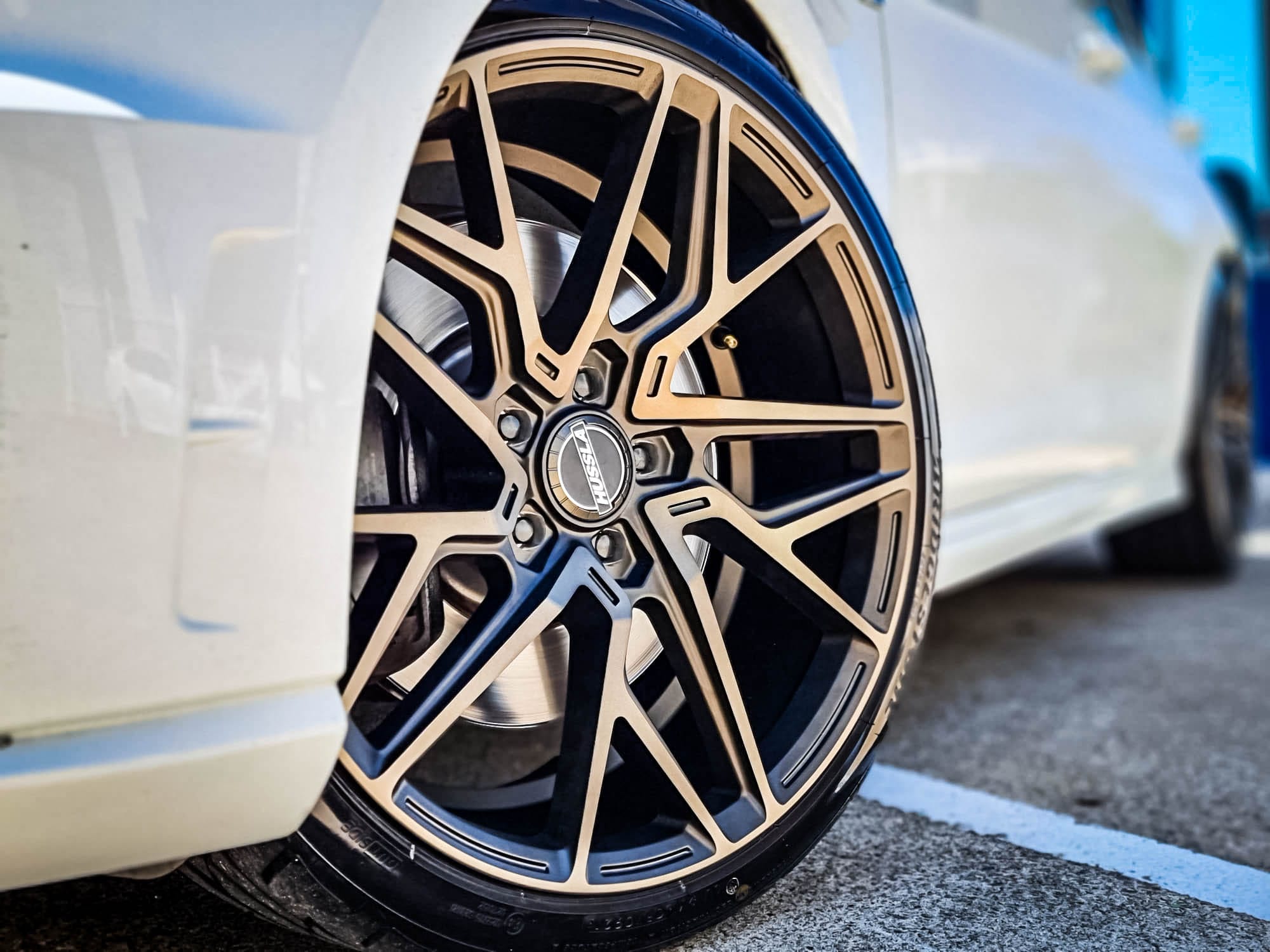 volkswagen golf r hussla jacques matte bronze bronze tint face wheel #9685