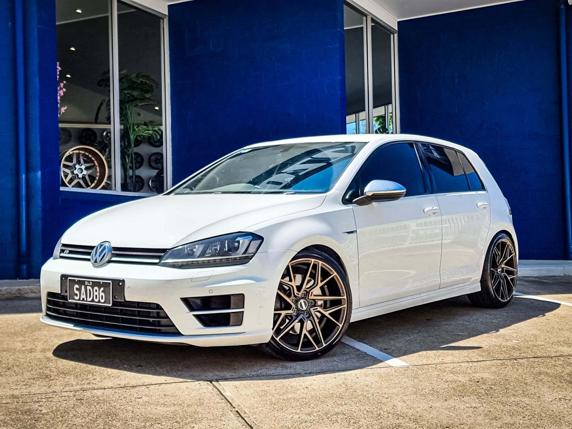 volkswagen golf r hussla jacques matte bronze bronze tint face wheel #9685